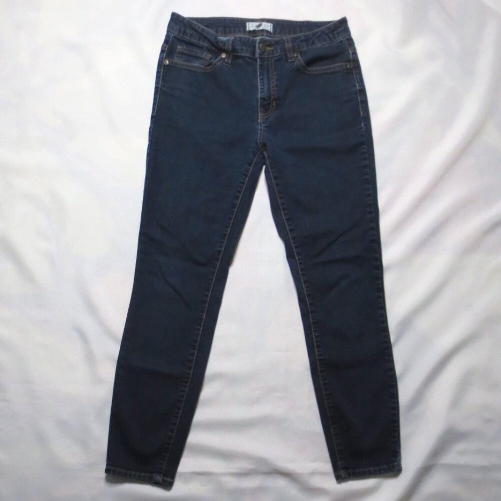 HARPER womens JEANS blue DARK DENIM mid-rise SKINNY stretch SIZE 28